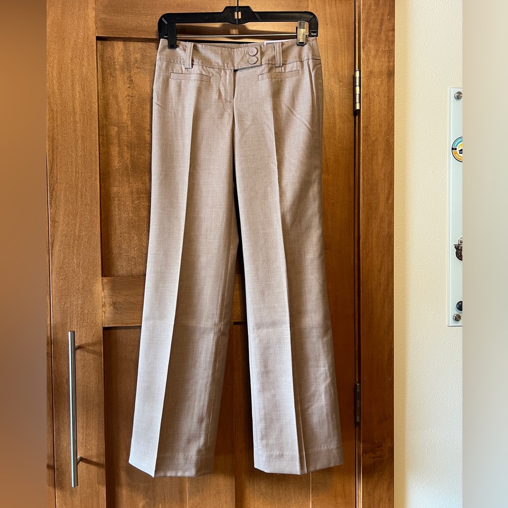 Ann Taylor Beige Wide Leg Trousers